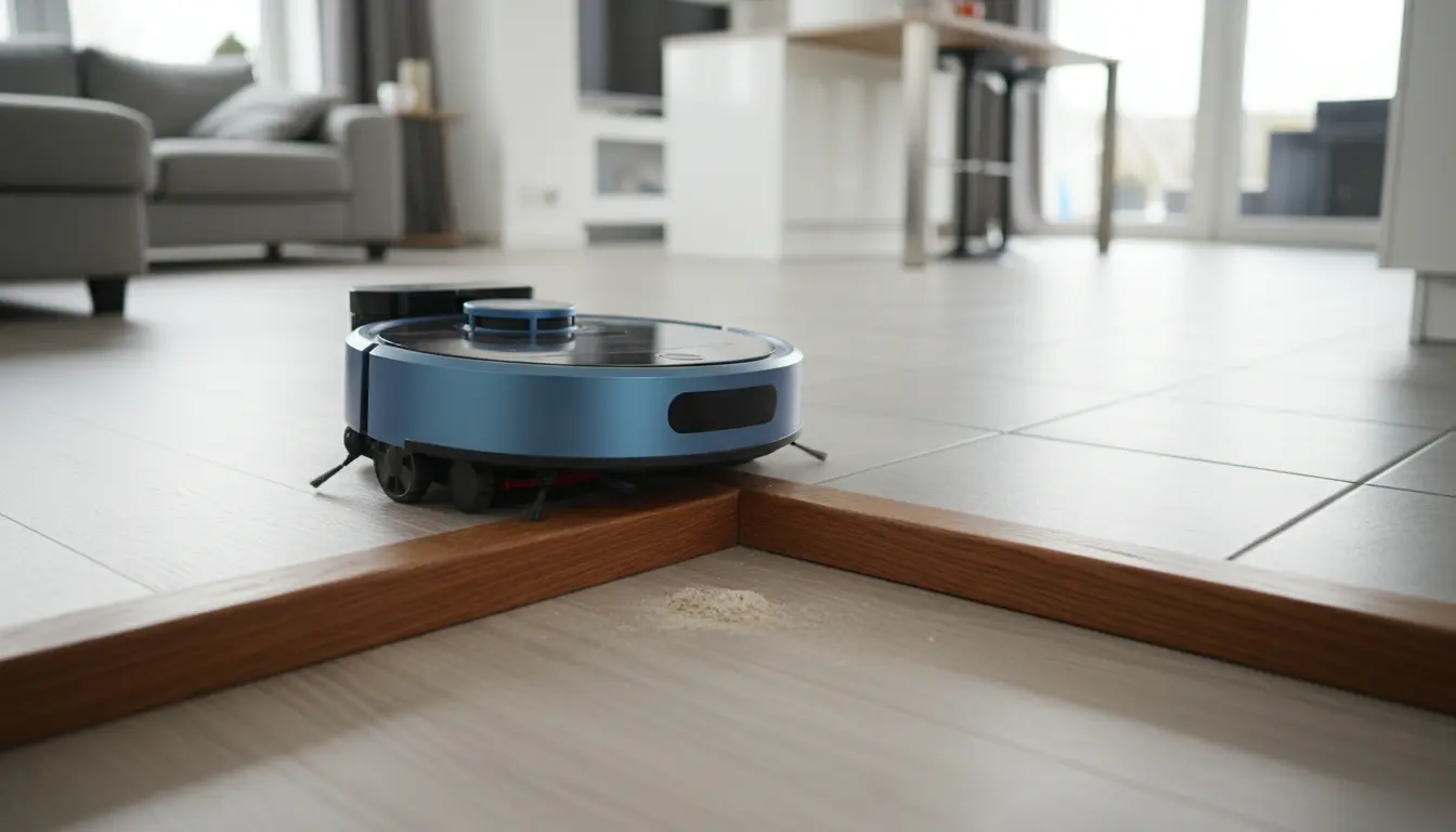 Robot stofzuiger voor drempels