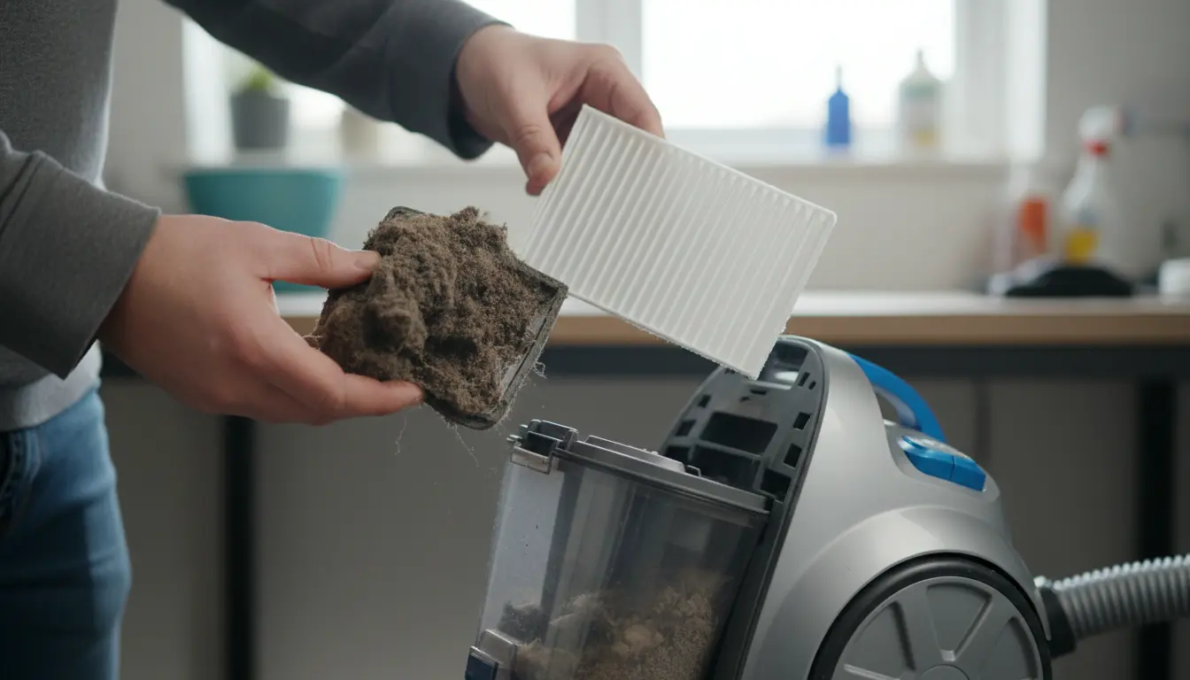 Filter stofzuiger vervangen