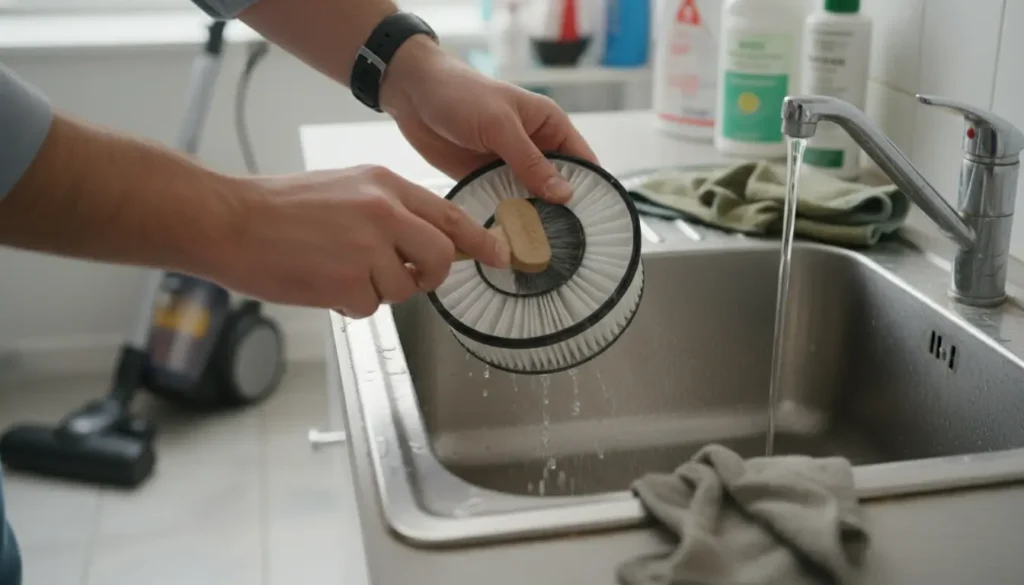 Stofzuig filters schoonmaken