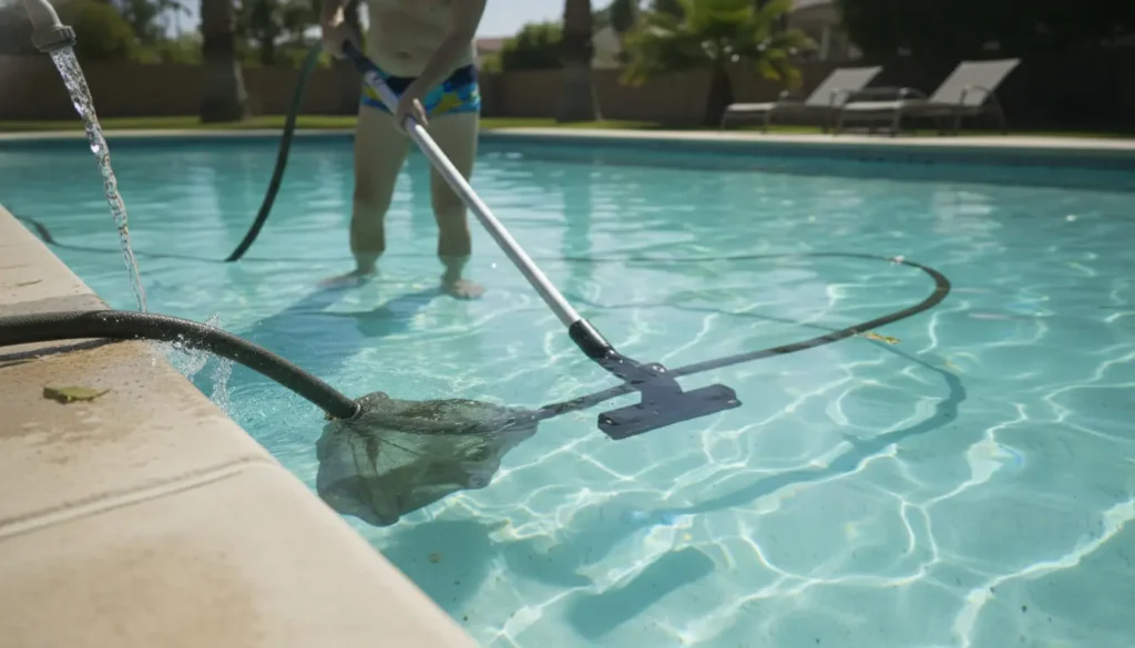 zwembad stofzuigen met tuinslang
