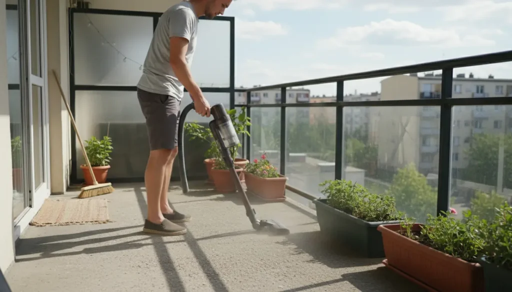 balkon stofzuigen