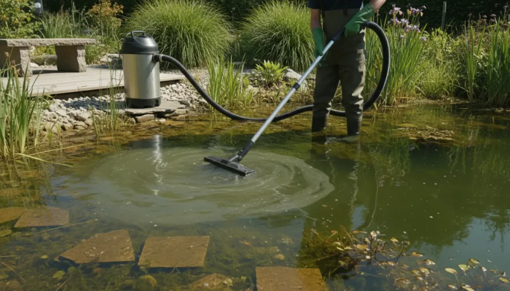 zwemvijver stofzuigen