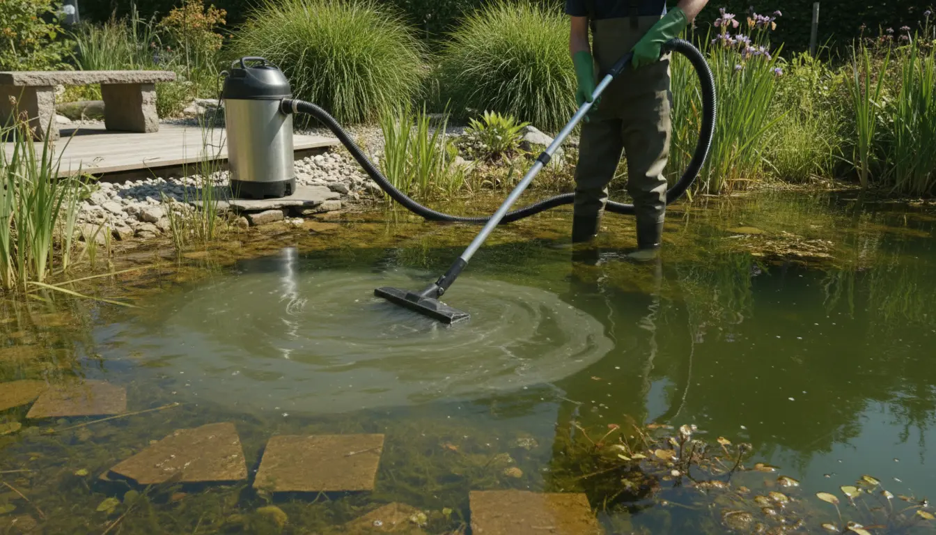 zwemvijver stofzuigen