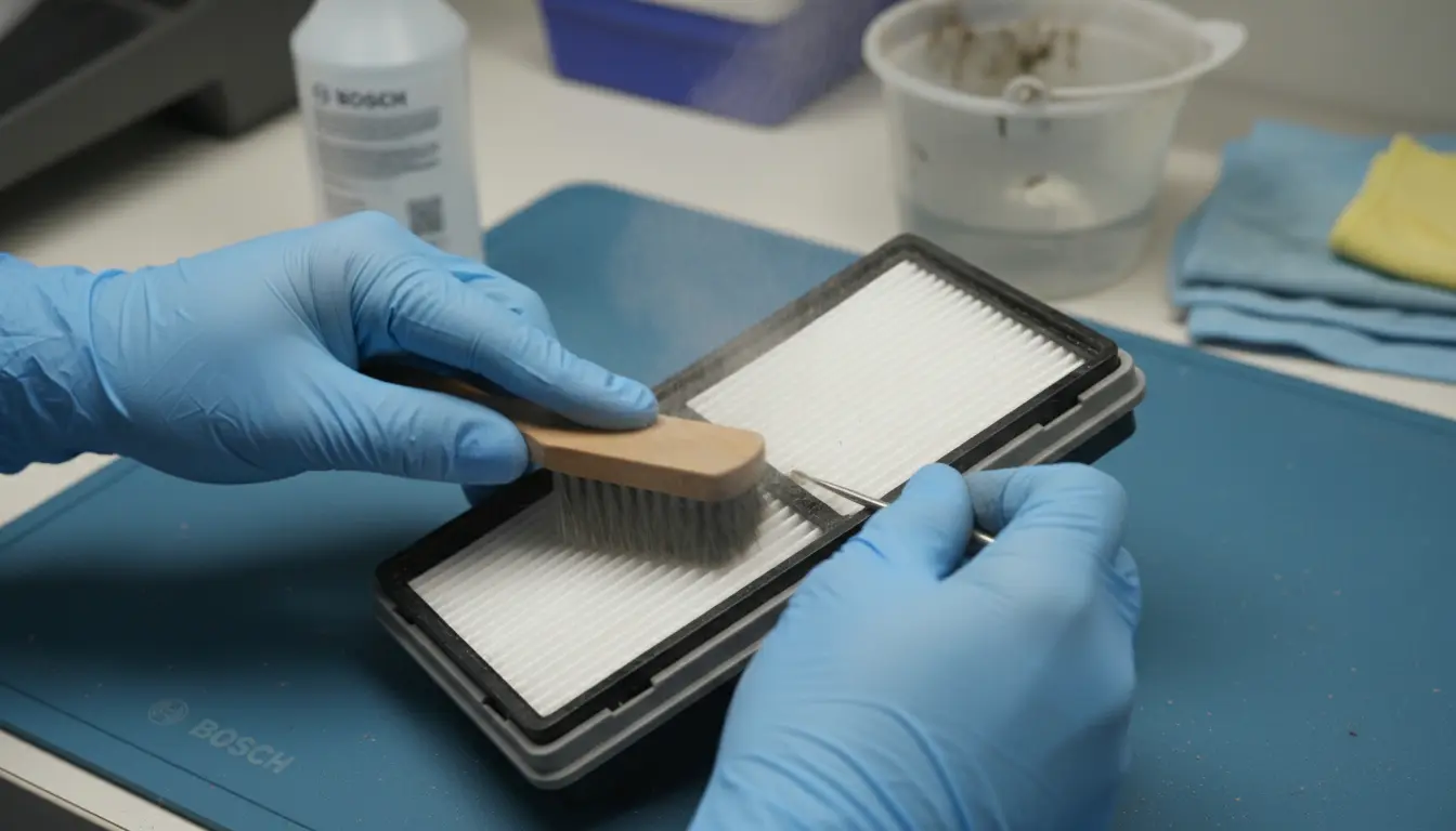bosch hepa filter reinigen