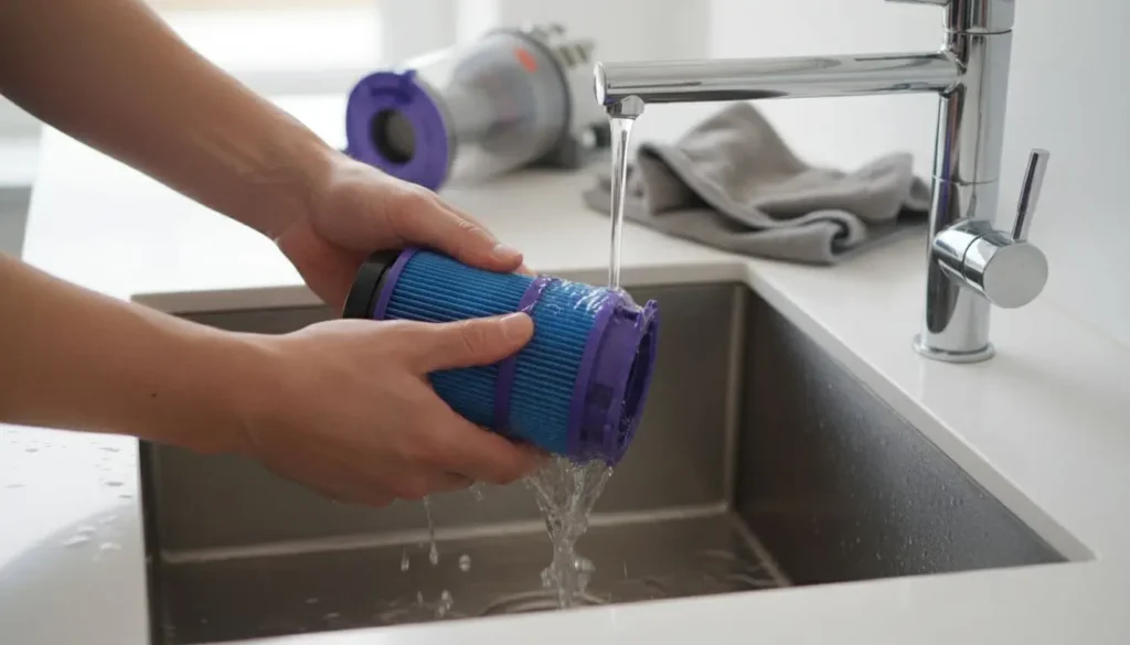 dyson motorfilter reinigen