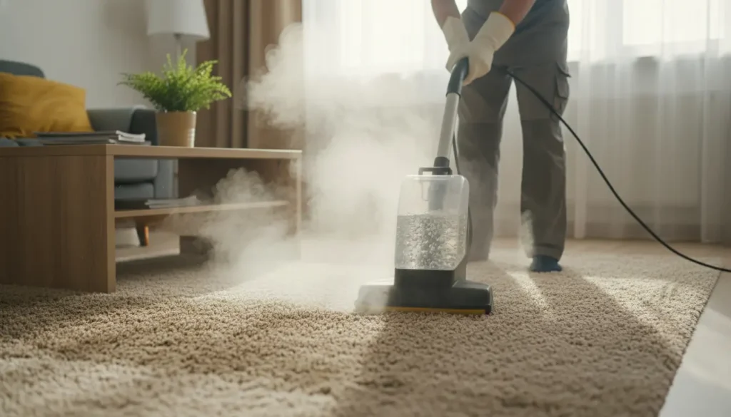 hoe tapijt reinigen met stoomreiniger