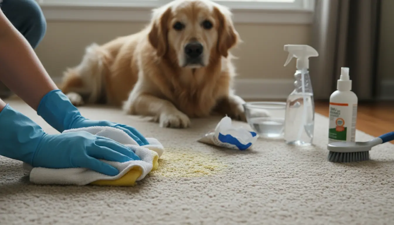 hoe krijg je hondenplas uit tapijt