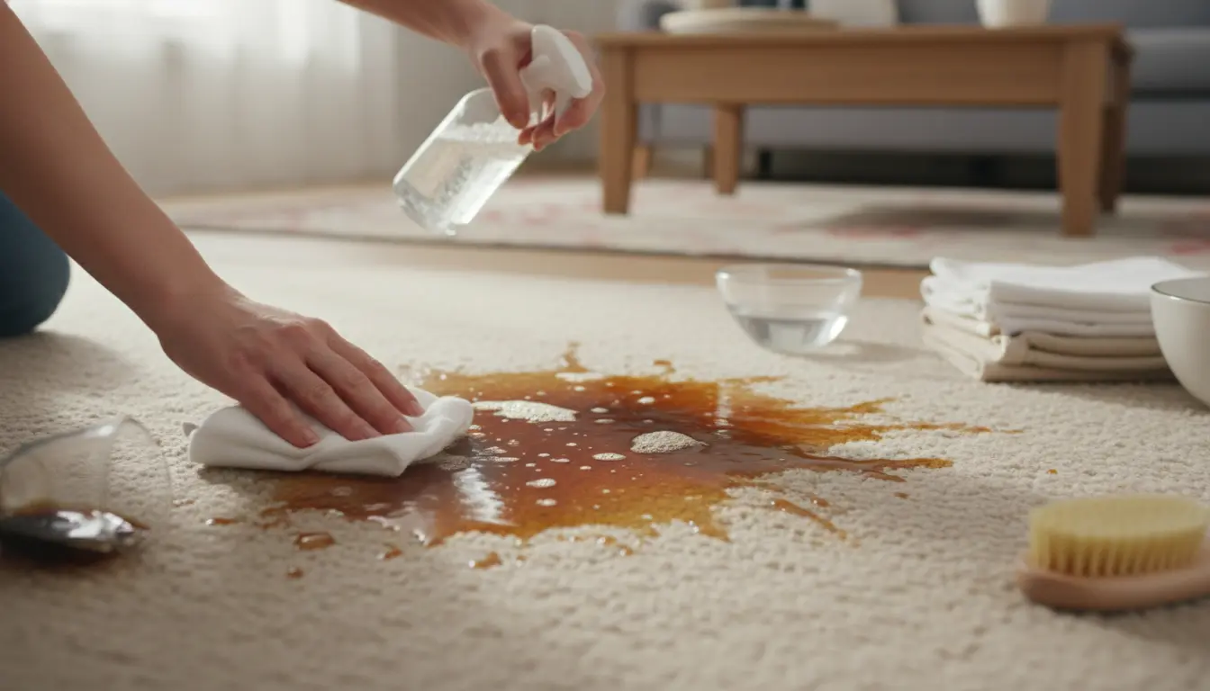 hoe krijg je cola uit tapijt