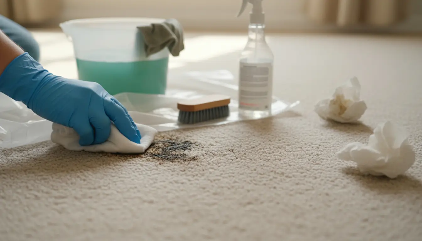 hoe krijg je poep uit tapijt