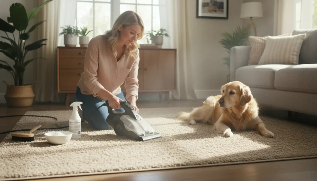 hoe krijg je hondengeur uit tapijt