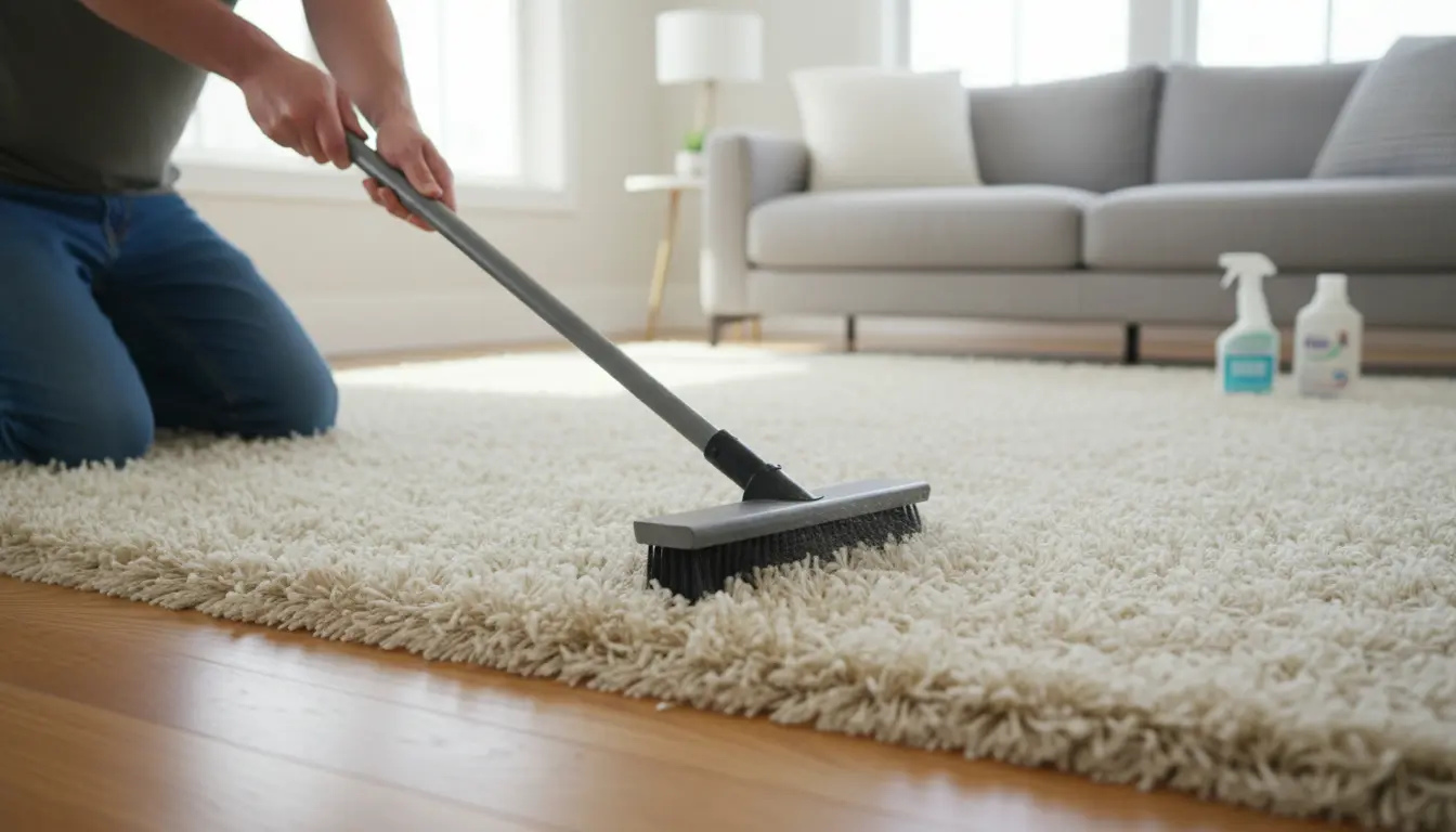 hoe krijg je een hoogpolig tapijt weer mooi