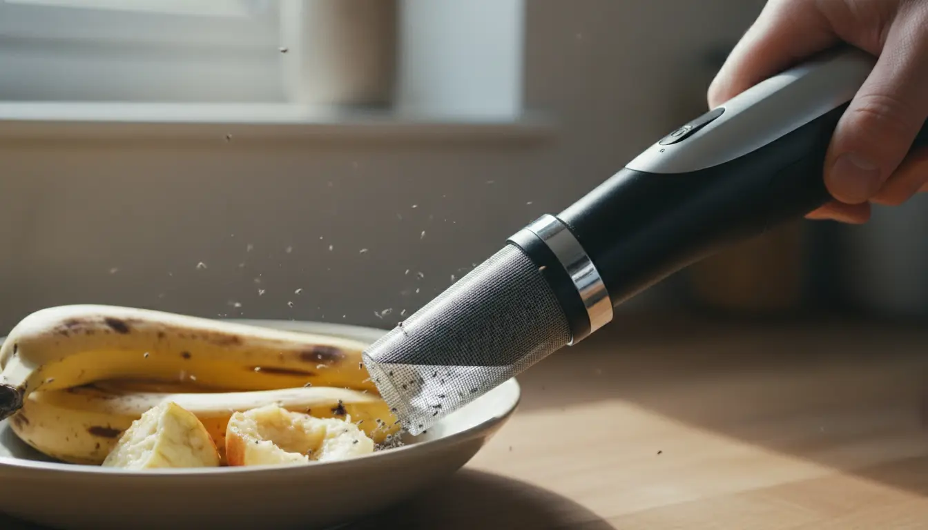 fruitvliegjes stofzuigen