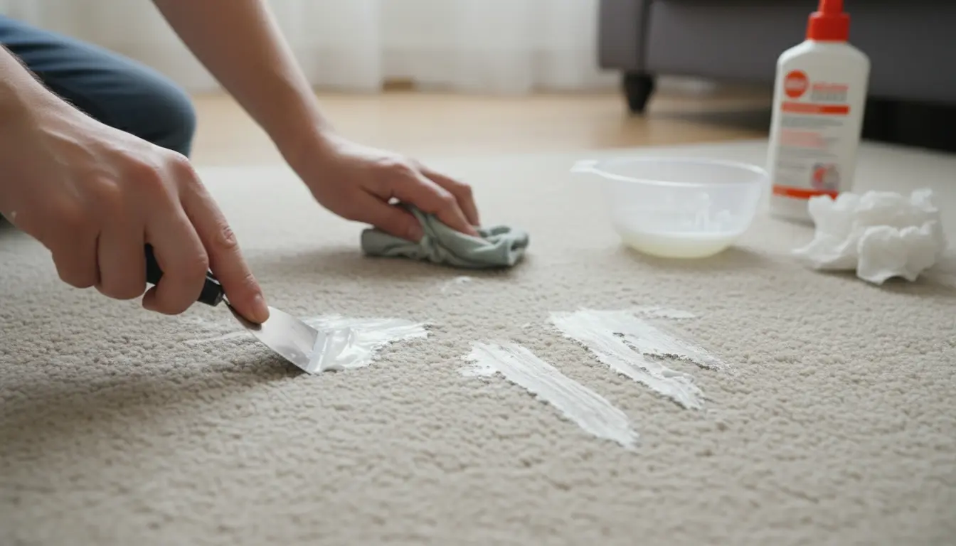 hoe krijg je verf uit tapijt