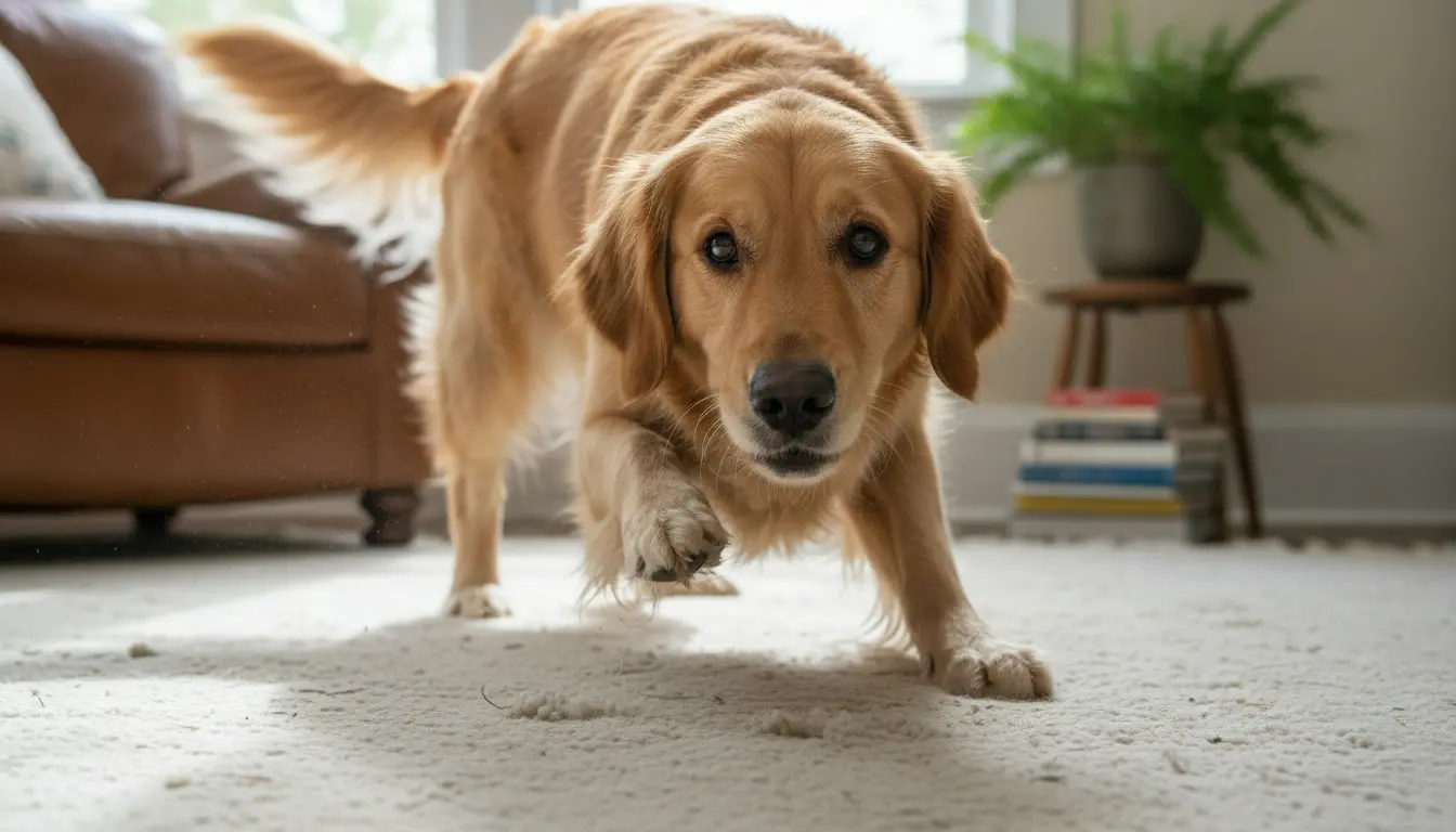 waarom krabt hond op tapijt